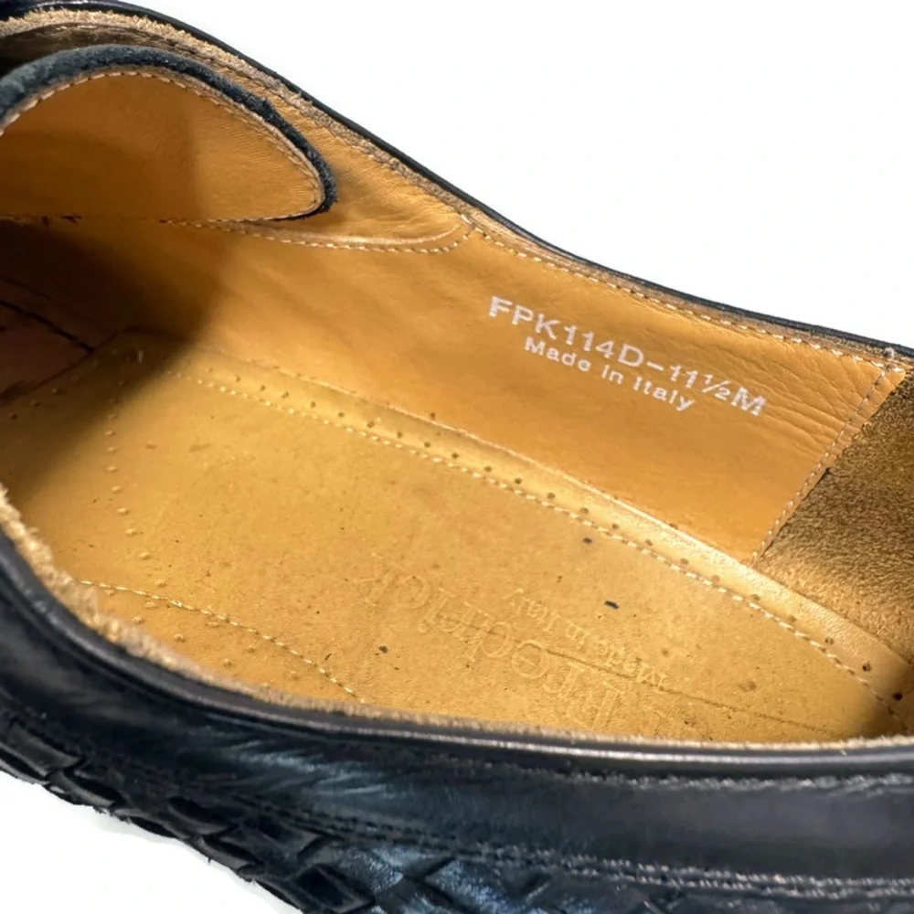 PAUL FREDRICK WOVEN LEATHER SHOES